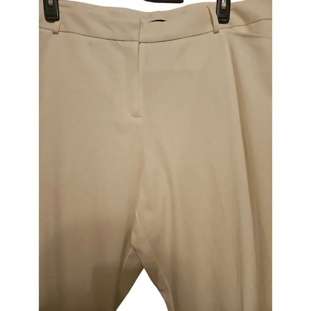 Worthington Modern Fit Women's‎ Dress Pant Wide Leg Size 24W Ivory